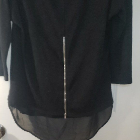 New York & Company Black Asymmetrical Blouse - Picture 4 of 6